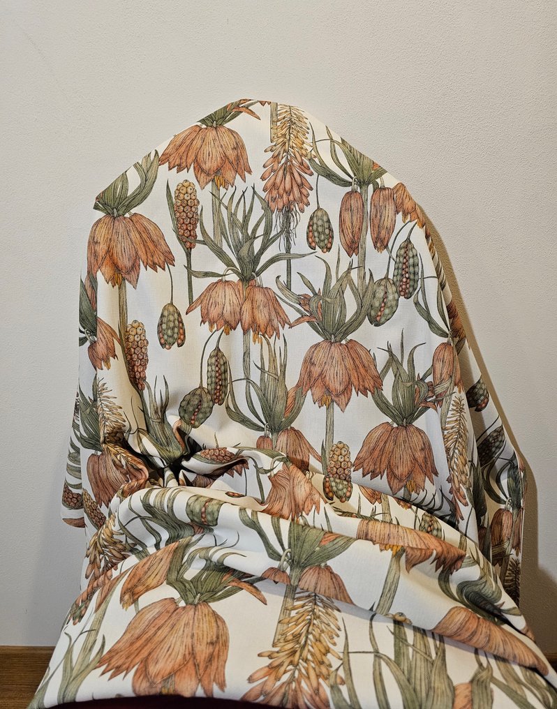 TESSUTO Art Nouveau Floreale "Vintage Flowers" Mid-century Design eksklusivt - 300x280cm - - Tekstil  - 300 cm - 280 cm #1.0