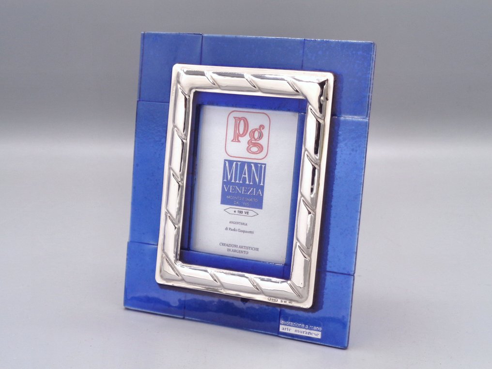 PG-Miani Argenteria - Κορνίζα για φωτογραφία - .925 silver, το γυαλί Murano #3.2