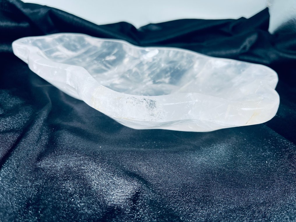 Klar kvarts skål – topkvalitet – fremragende håndværk – Perfekt Interior Object - Højde: 235 mm - Bredde: 140 mm- 1202 g - (1) #2.1