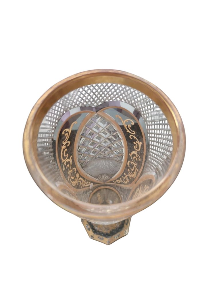 花瓶 (2) -  高32.5厘米  - 水晶 - 珐琅花瓶一对 #4.3