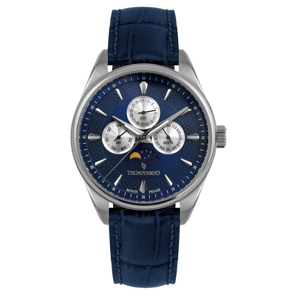 Tecnotempo - "Lunaris" - Full Calendar & Moon Phase - 41mm - Limited Edition - TT.50LUP.BL - Men - 2020+ #1.0