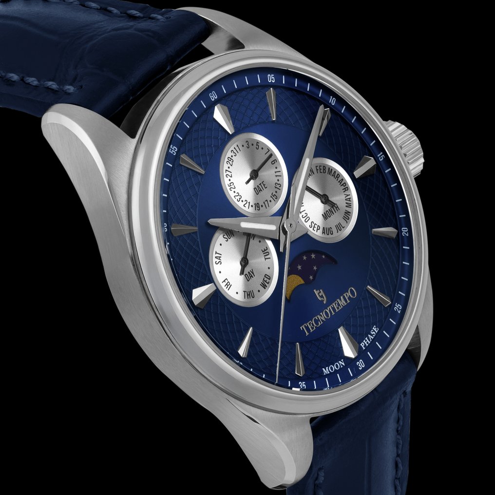 Tecnotempo - "Lunaris" - Full Calendar & Moon Phase - 41mm - Limited Edition - TT.50LUP.BL - Men - 2020+ #3.2