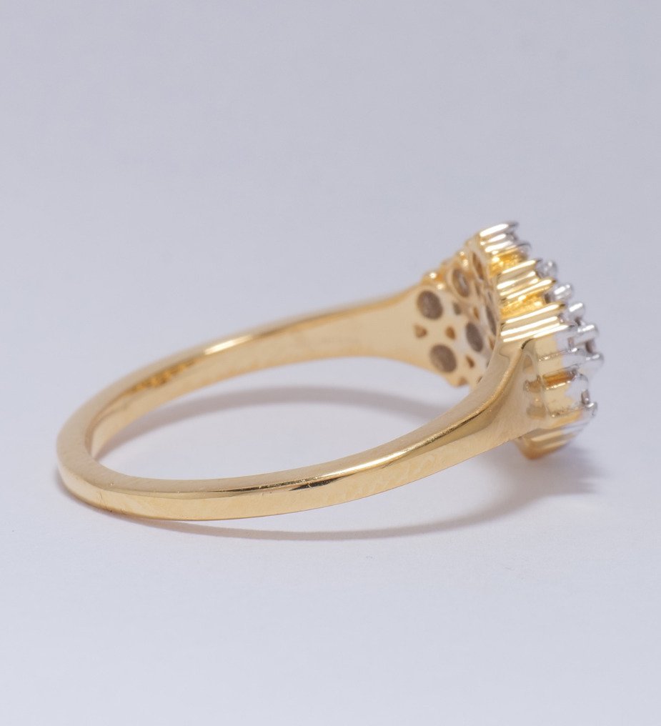 大戒指 - 18K包金 黄金 - 0.52ct. tw. 钻石 (天然) - 日常佩戴戒指 #2.1