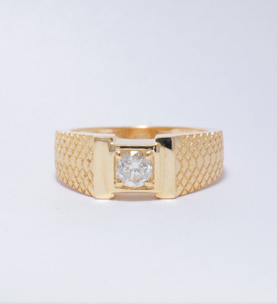 Δαχτυλίδι αρραβώνων - 14 καράτια Κίτρινο χρυσό - 0.50ct. tw. Διαμάντι (Φυσικό) - Ανδρικό δαχτυλίδι Solitaire #4.3