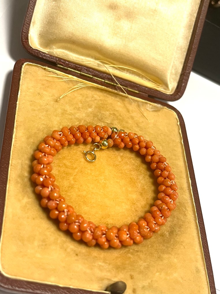 Nincs minimálár - Karkötő - 18 kt. Sárga arany Korall - Sciacca szicíliai #1.0