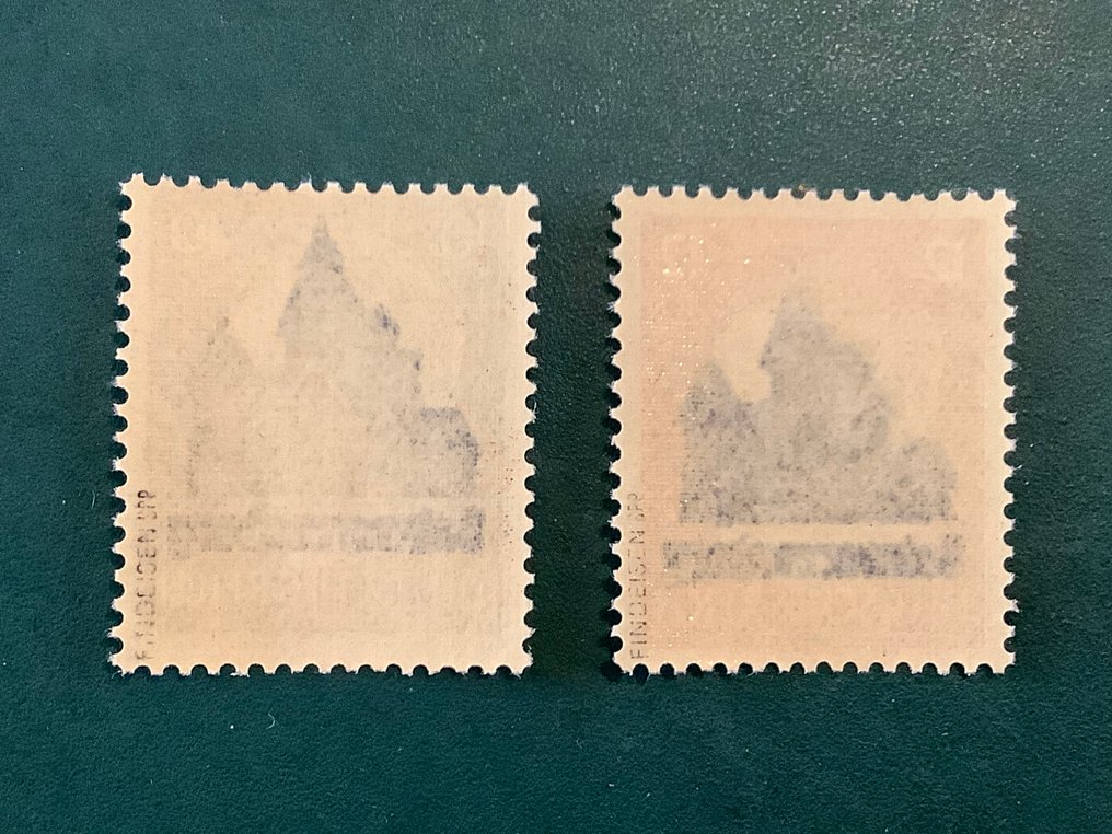 Γερμανία - Τοπικά ταχυδρομεία 1945 - Σβάρτσενμπεργκ: 10 και 12 Pf τυπωμένο σε πέτρα - άψογη πιστοποίηση Findeisen BPP - Michel 24/25 II #2.1