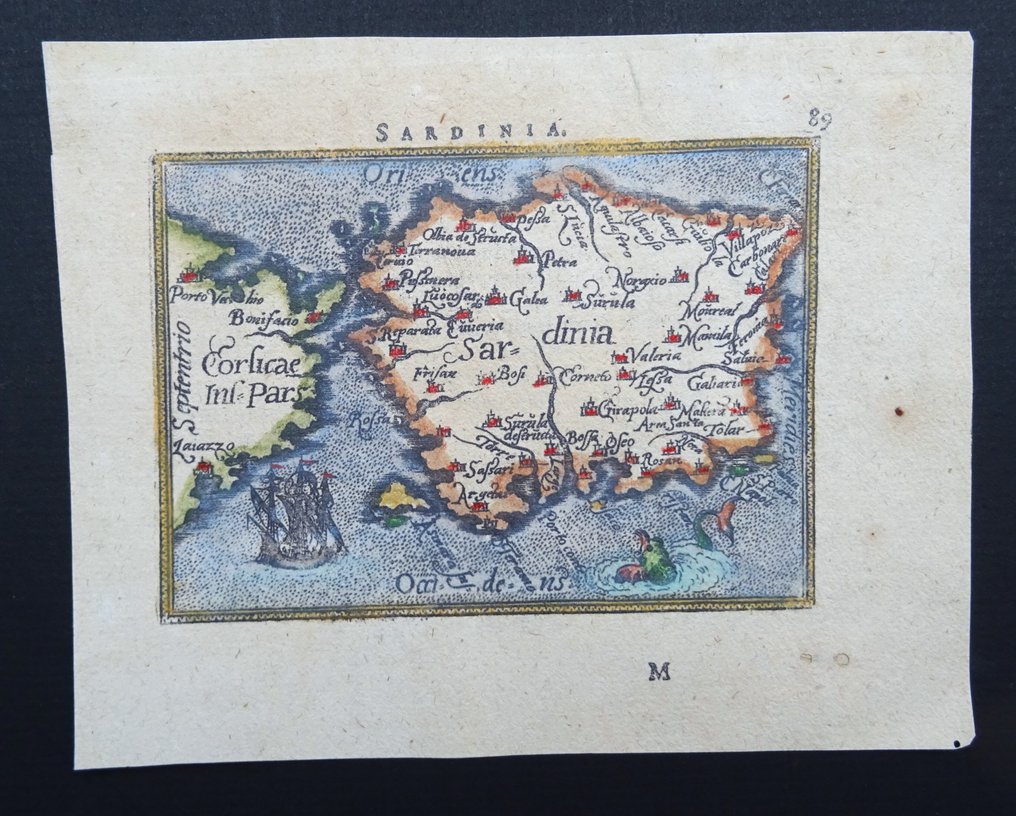 Ιταλία - Σαρδηνία, Κορσική; Ortelius / Galle - Sardinia - 1581-1600 #1.0