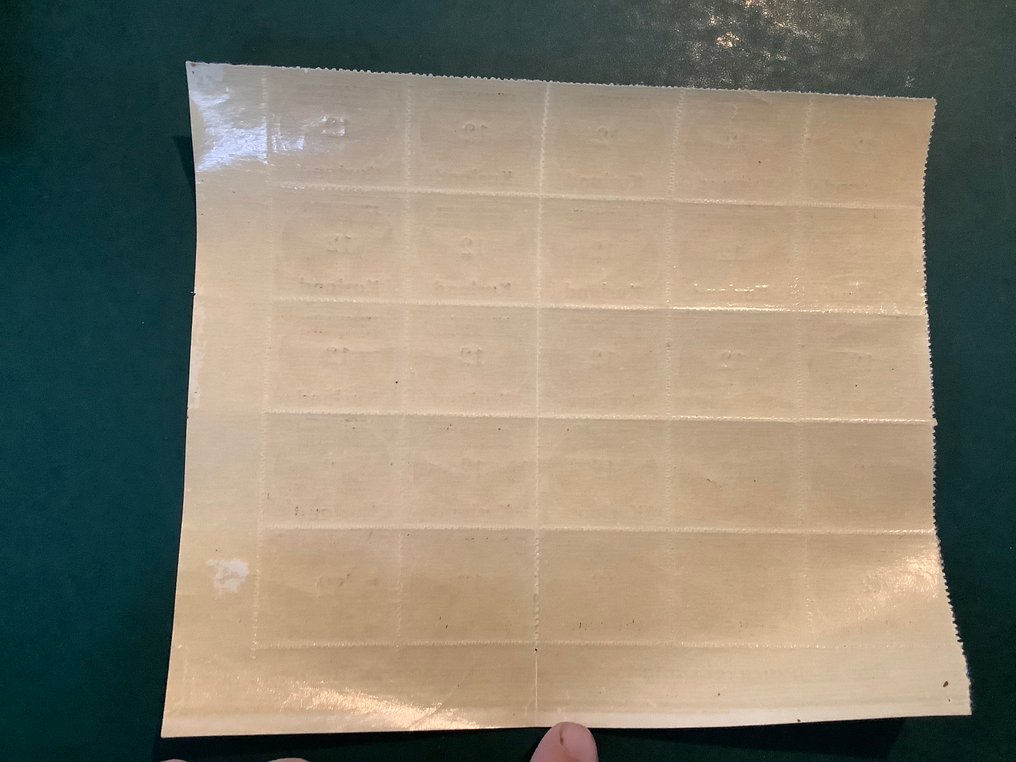 德意志帝国 1945 - Kurland；12派在布料部分，具有8种不同的印花类型——完美的照片证书 Brunel - Michel 4B y type I/IV, VI/VII en X/XI #3.2