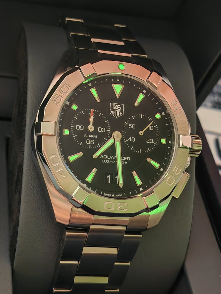 TAG Heuer Aquaracer Alarm 41mm Black Dial Men s Like New NOS WAY111Z.BA0928 Herren 2020 und ff. auktion Catawiki