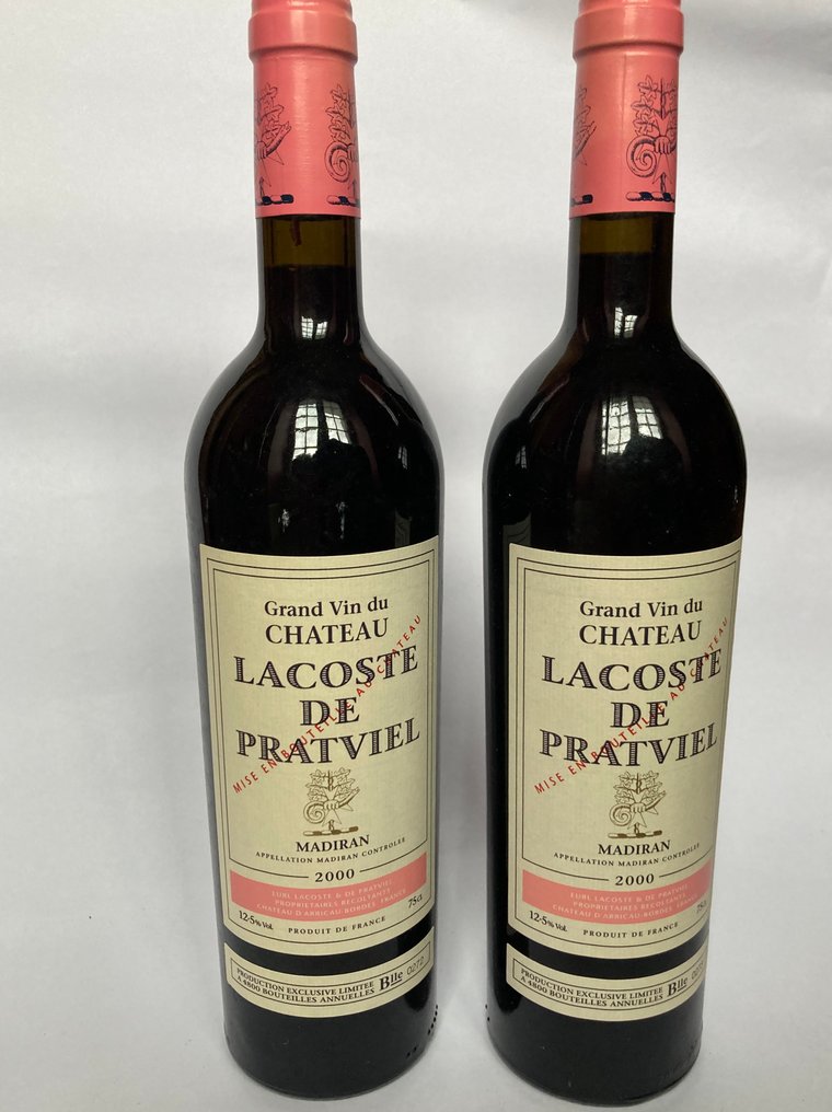 2000 Lacoste & de Pratviel - Madiran - 2 Bottles (0.75L) #1.0