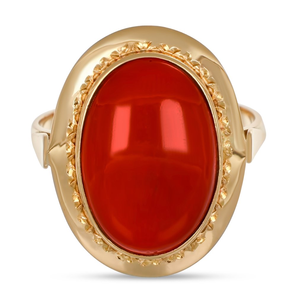 Δαχτυλίδι - 18 καράτια Κίτρινο χρυσό Κοράλλι #2.1