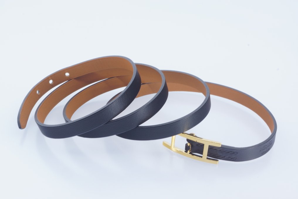 Hermès - Hapi 3 Wrap - Επιχρυσωμένο - Δερμάτινο - Βραχιόλι #4.3