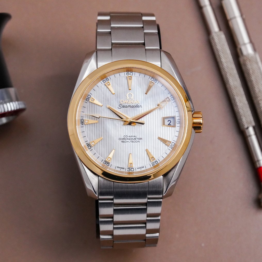 Omega - Seamaster Aqua Terra MoP Dial Diamond Indeks Gold/Steel - 231.23.39.21.55.002 - Herren - 2010–2020 #1.1