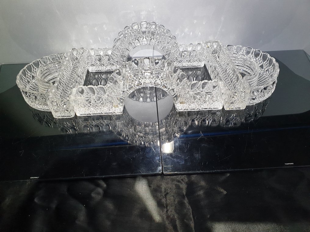 Val Saint Lambert - Charles Graffart - Centrepiece (6) - Valambert  - pressed crystal #3.2