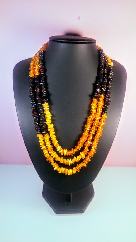 波罗的海琥珀 - 混合颜色 Strand - 琥珀 - Long - 170 cm - 1 cm  (没有保留价) #1.0