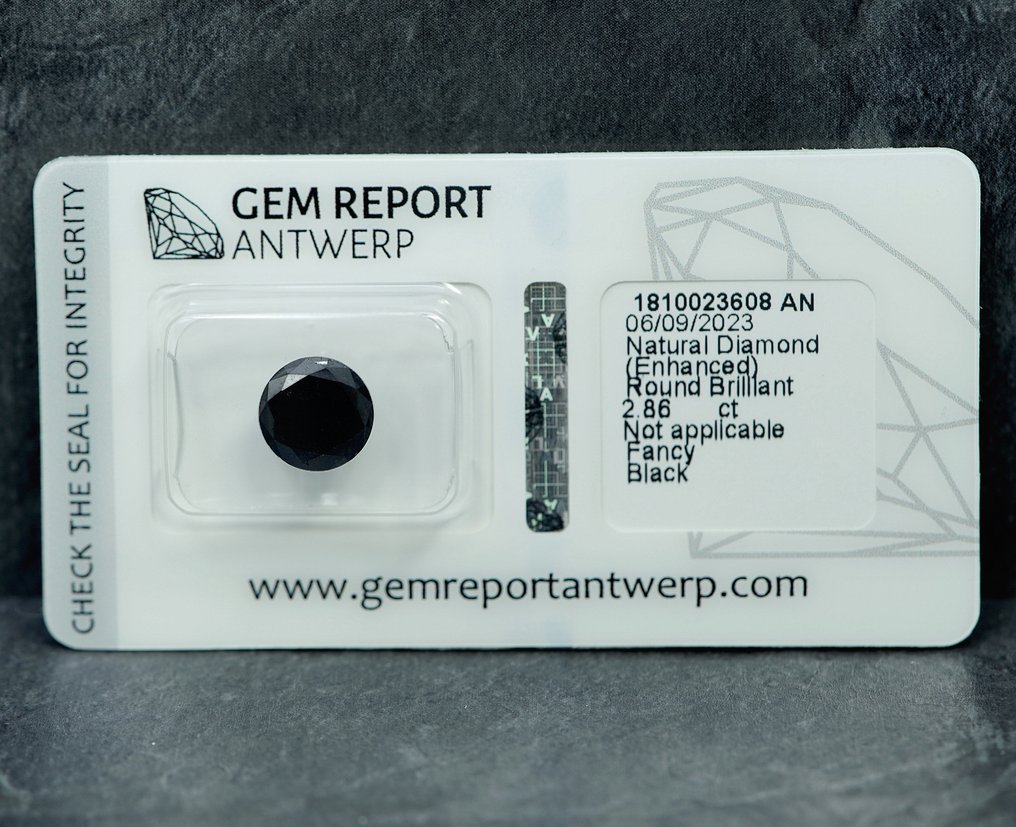 1 pcs Diamante (Con trattamento colore) - 2.86 ct - Non specificato nella perizia di laboratorio - Gem Report Antwerp (GRA) #2.1