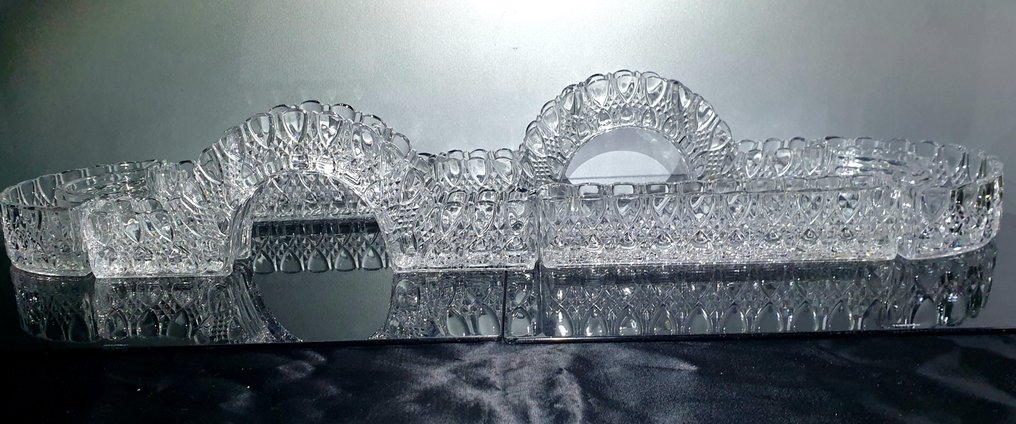 Val Saint Lambert - Charles Graffart - Centrepiece (6) - Valambert  - pressed crystal #2.1