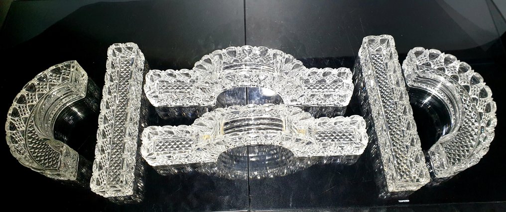 Val Saint Lambert - Charles Graffart - Centrepiece (6) - Valambert  - pressed crystal #4.3