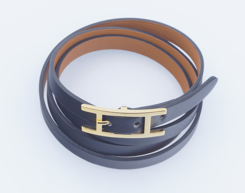 Hermès - Hapi 3 Wrap - Επιχρυσωμένο - Δερμάτινο - Βραχιόλι #1.0