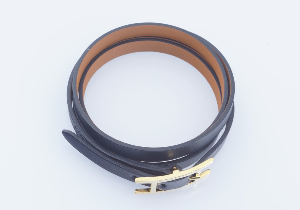 Hermès - Hapi 3 Wrap - Επιχρυσωμένο - Δερμάτινο - Βραχιόλι #2.1