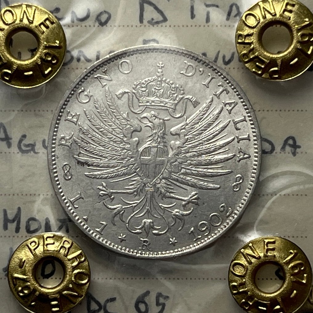 Ιταλία, Βασίλειο Vittorio Emanuele III. 1 Lira 1902 #1.0
