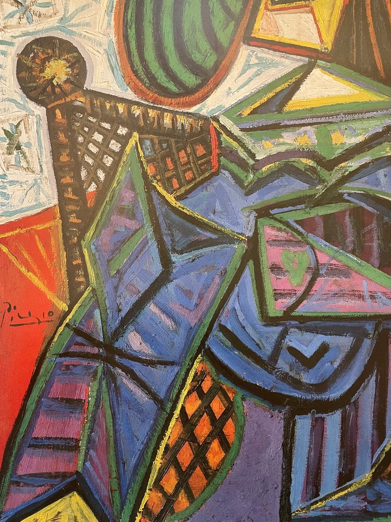 Pablo Picasso (after) - Femme assise dans un fauteuil - Offset Lithography - Achenbach licensed print #4.3