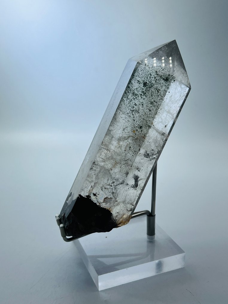 Quartz Garden quartz - Lodolith - beautiful Inclusions - Decoration - Top Quality Crystal - Height: 180 mm - Width: 60 mm- 884 g - (1) #1.0