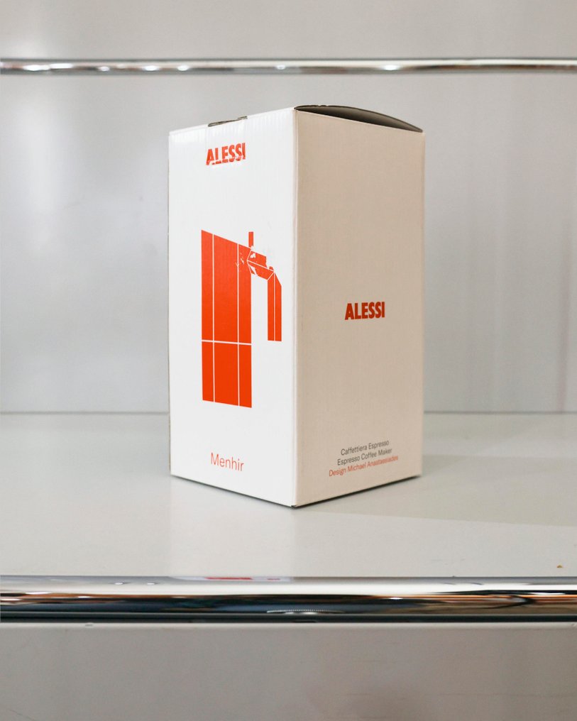 Alessi - Michael Anastassiades - Καφετιέρα -  Menhir - 6 φλιτζάνια - 30 εκ. - Χάλυβας #1.0