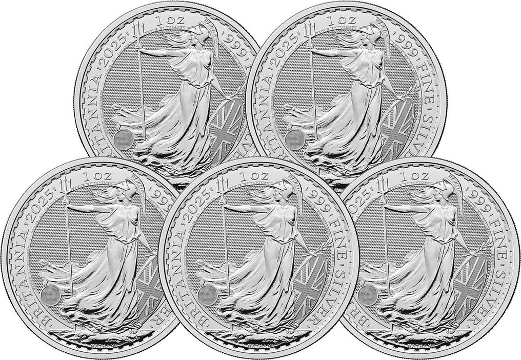 5 Troy Ounce Silver .999 Britannia 2025 155,5 gram fine silver