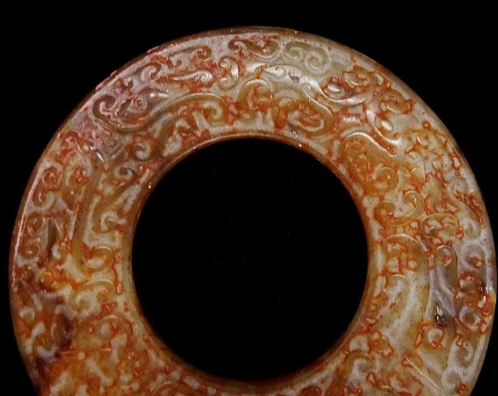 Oldtidens Kina Disque Bi i jade - Han-dynastiet (206 f.Kr. / 220 e.Kr.) #3.2