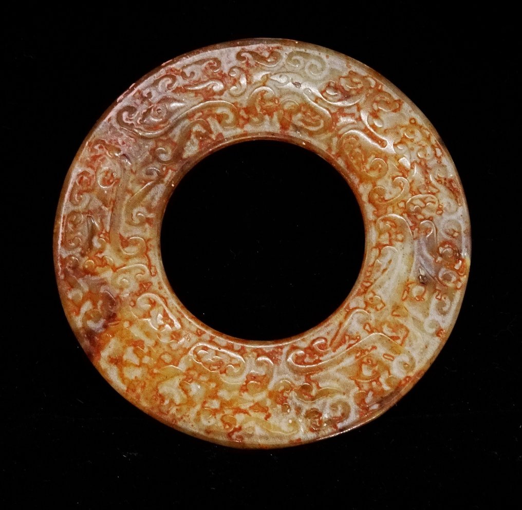 Oldtidens Kina Disque Bi i jade - Han-dynastiet (206 f.Kr. / 220 e.Kr.) #2.1