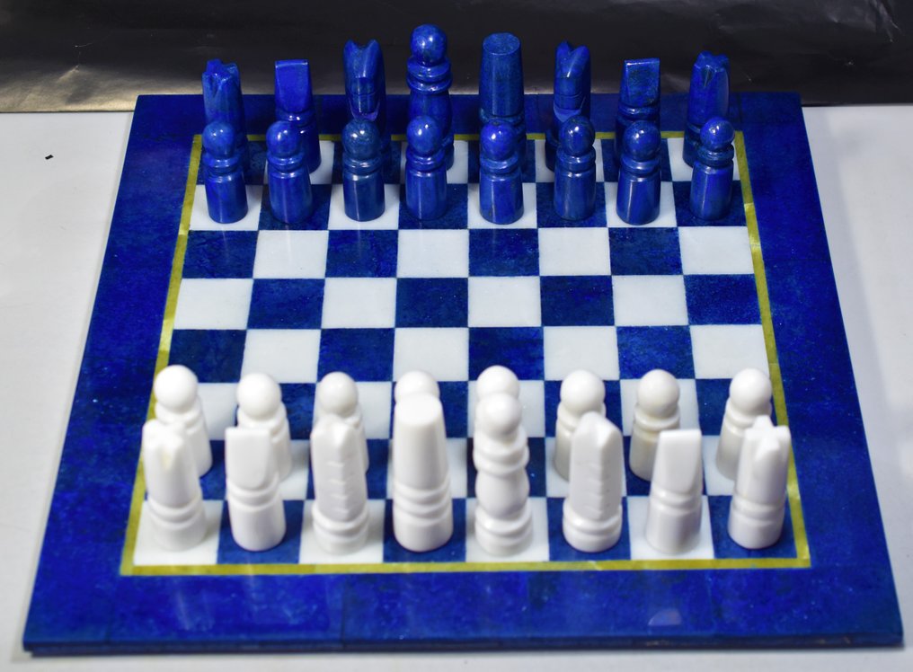 青金石 棋盤遊戲 - 高度: 13 mm - 闊度: 300 mm- 3600 g - (33) #1.0