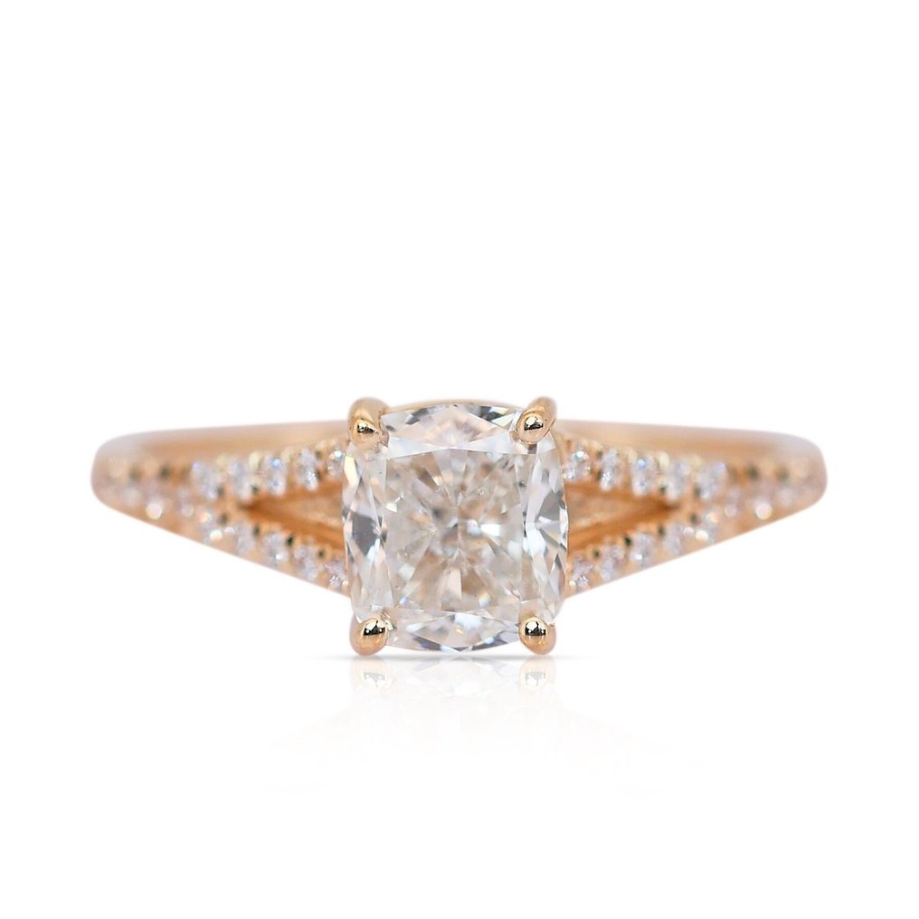 Bague - 18 carats Or jaune - 1.40ct. tw. Diamant (Naturelle) - Diamant #1.0