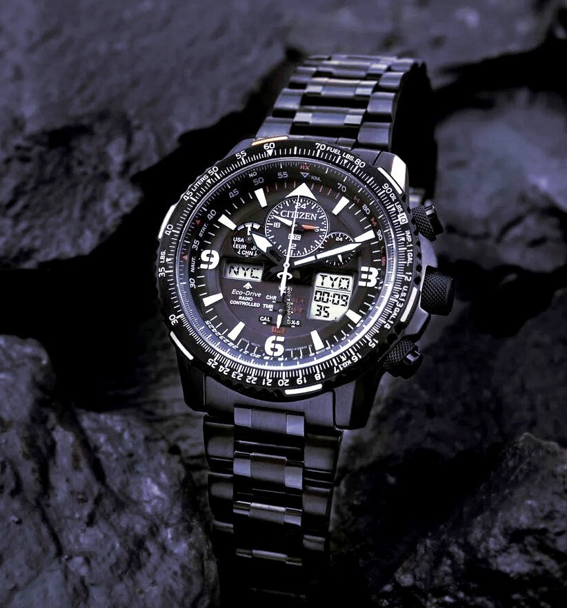 Citizen - SKYHAWK Black Steel - Nuovo - Radio Controllato 5 Canali - Men - 2025 #2.1