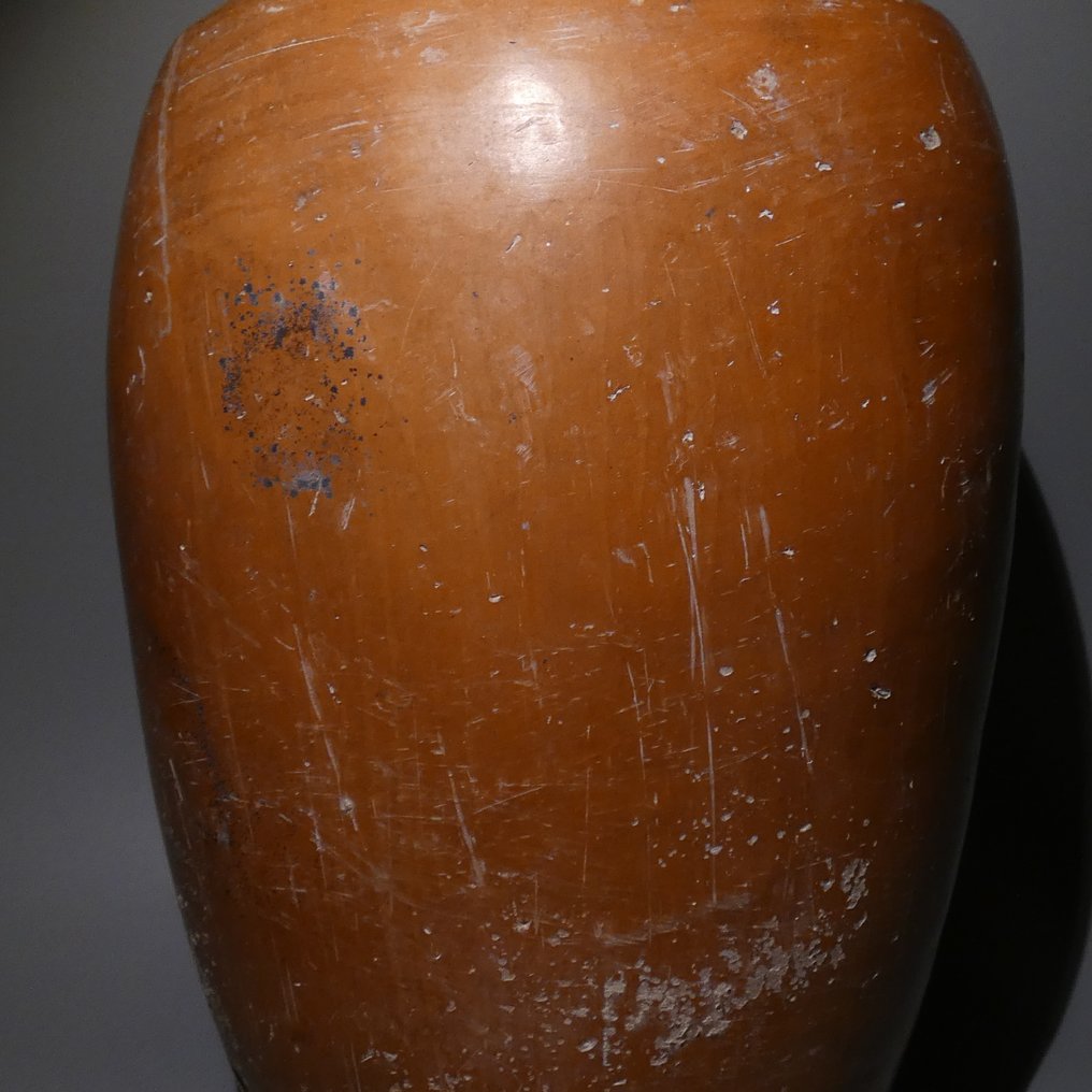Ancient Egyptian Pottery Jar vessel with handle. 30,5 cm H. Third Inter. P. 1070 - 650 BC #2.1