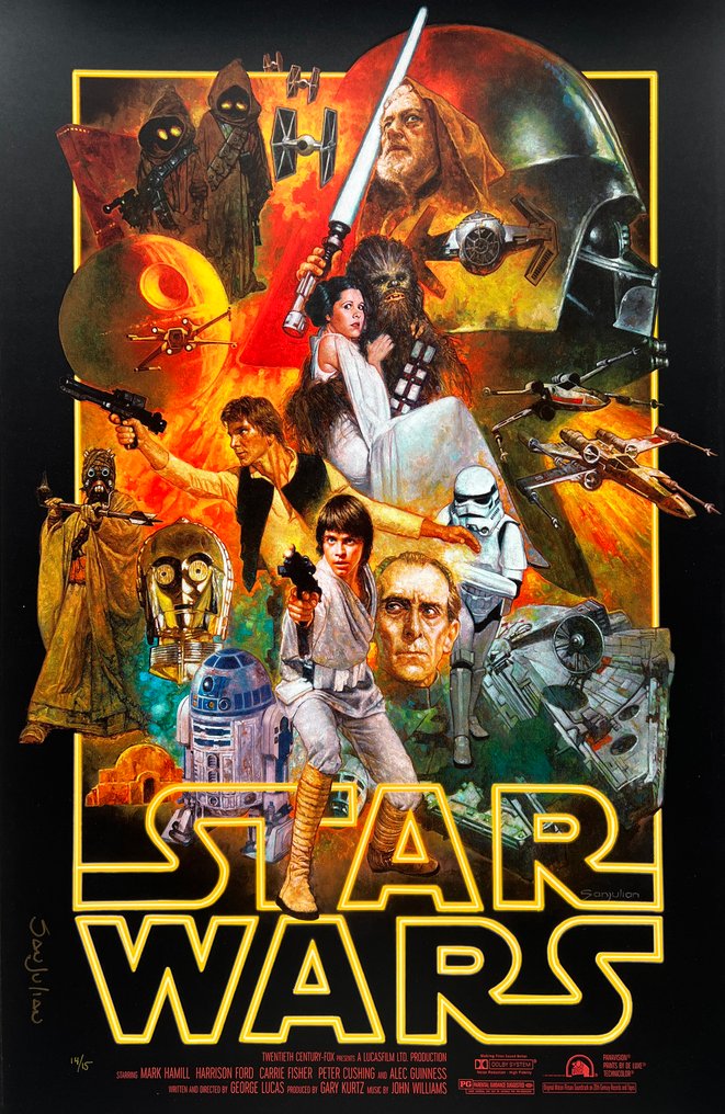 Sanjulian, Manuel - Star Wars Poster: Collector’s Edition (Black) - Hand Signed - Artist Proof (AP) #4.3