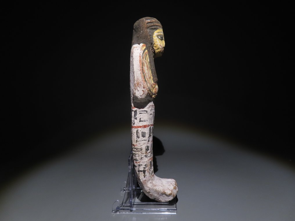 Ancient Egyptian Terracotta Ushabti for the singer Maia. New Kingdom, 1580 – 1085 BC. 19 cm height. TL Test. #4.3