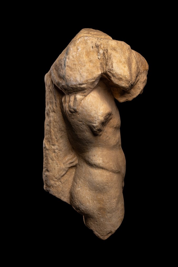 Roma Antiga Mármore Telamon na forma de um sátiro. Século I a.C. - século I d.C. Altura de 53 cm. #2.1