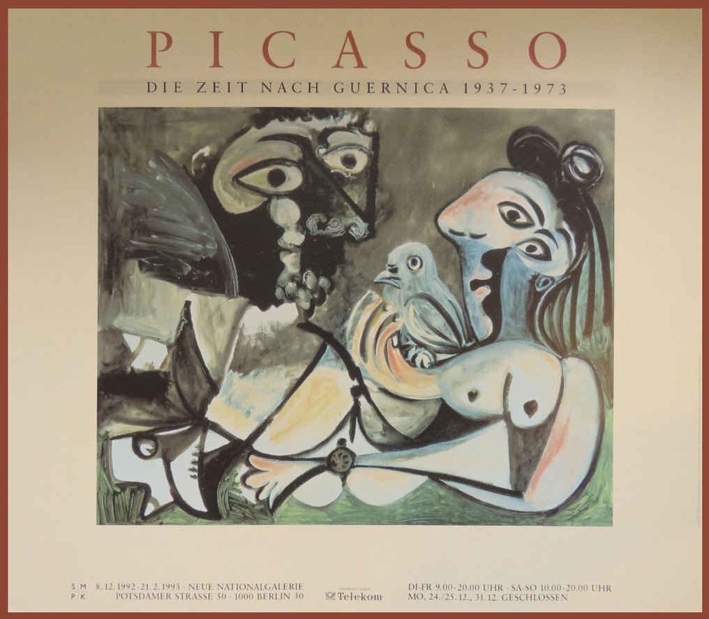 Pablo Picasso (after) - Affiche originale d'exposition - "Le temps après Guernica" - Berlin - 1992 #1.0