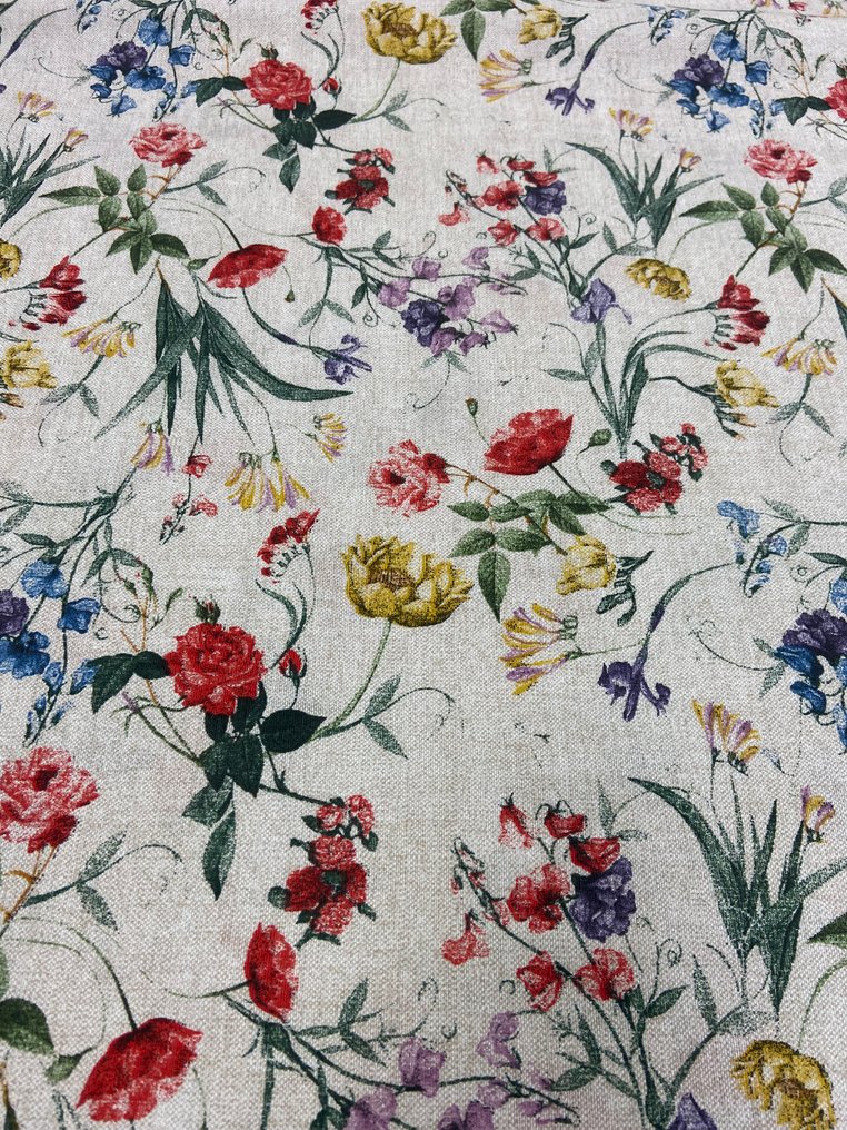 Elegant and delicate fabric with a wildflower pattern in double height and no reserve! - Textile - 280 cm - 280 cm #2.1