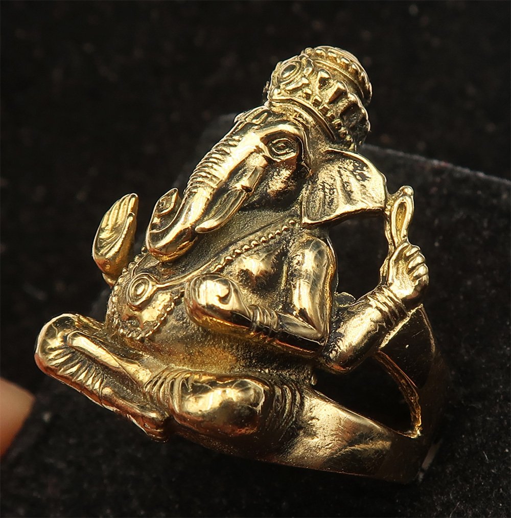 印度教神祇戒指:Ganesh神,障碍的破坏者与财富的吸引者 - 戒指 #3.2