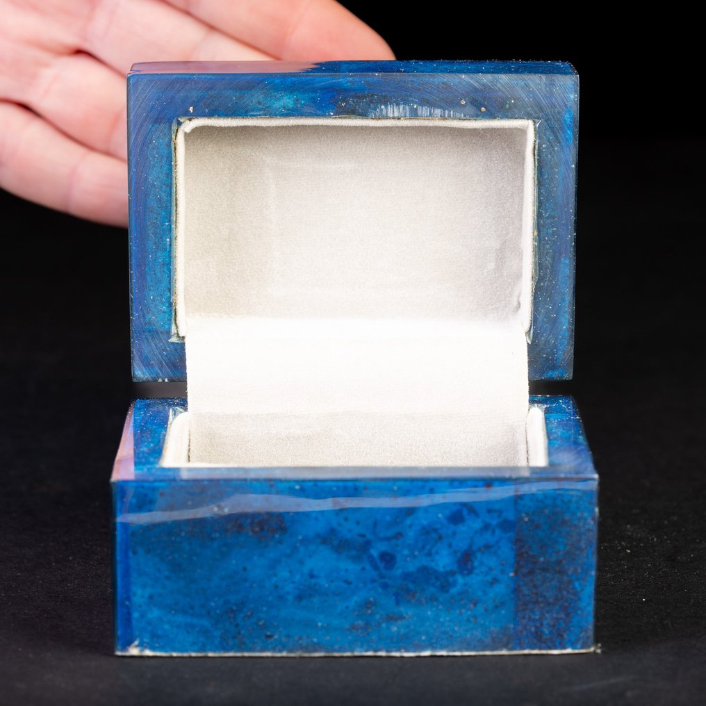 首饰盒 - 珍贵首饰盒 - 天然蓝珊瑚专属盒 - Heliopora Coerulea - 高度: 83 mm - 闊度: 59 mm- 182 g #1.0