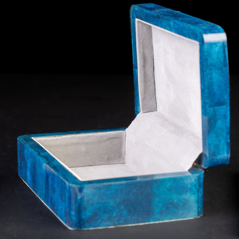 首饰盒 - 珍贵首饰盒 - 天然蓝珊瑚专属盒 - Heliopora Coerulea - 高度: 161 mm - 闊度: 110 mm- 522 g #2.1