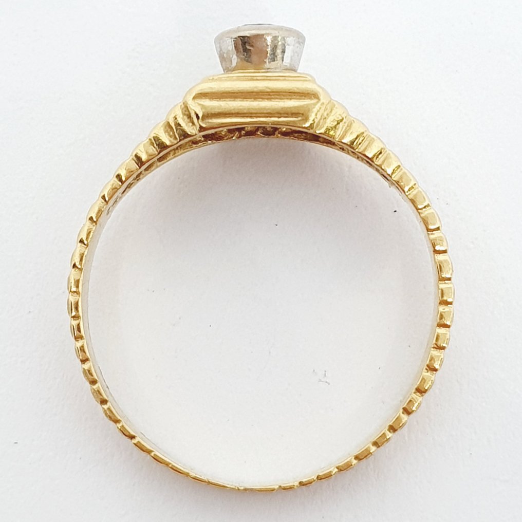 Gyűrű - 18 kt. Sárga arany -  0.06ct. tw. Gyémánt (Természetes)  #3.2