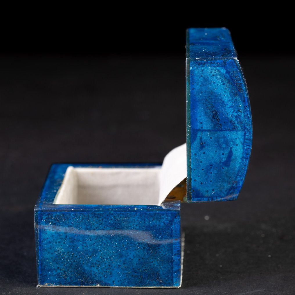 首饰盒 - 珍贵首饰盒 - 天然蓝珊瑚专属盒 - Heliopora Coerulea - 高度: 83 mm - 闊度: 59 mm- 182 g #3.2