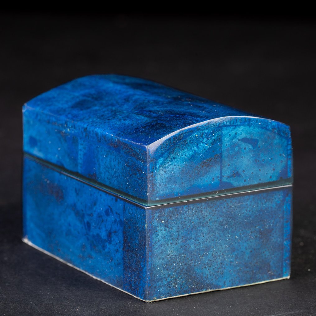 首饰盒 - 珍贵首饰盒 - 天然蓝珊瑚专属盒 - Heliopora Coerulea - 高度: 83 mm - 闊度: 59 mm- 182 g #1.0