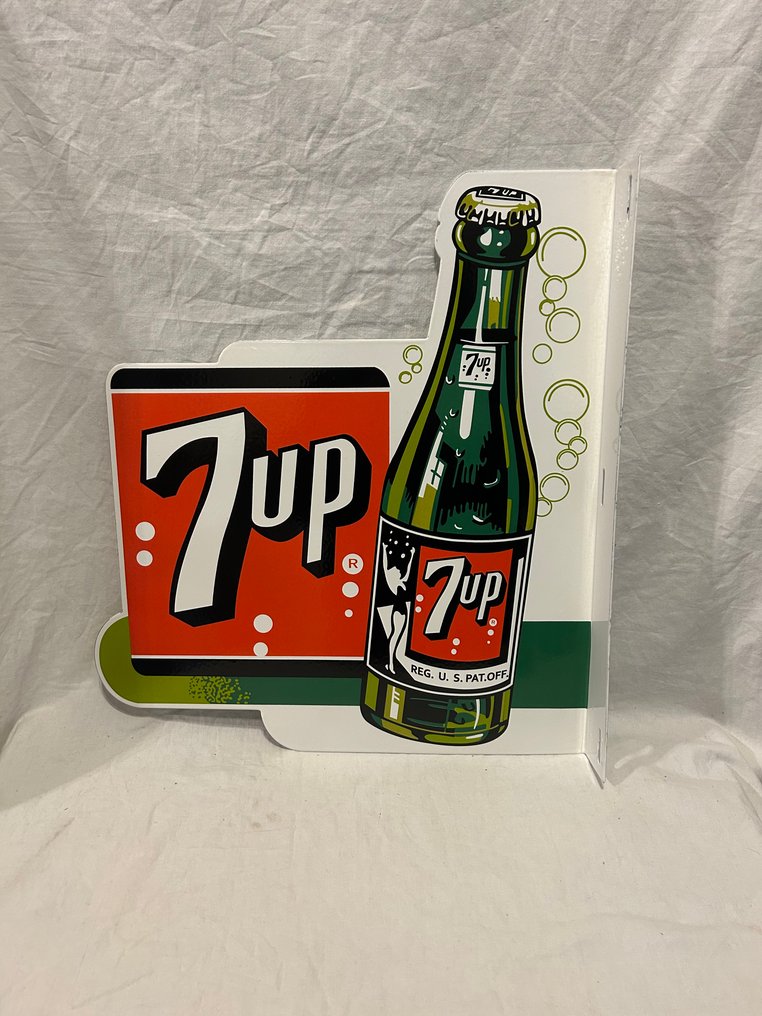 Emaille bord - emaille bord dubbelzijdig - 7up - Emaille #1.0