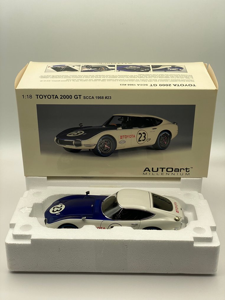 autoart 1/18 toyota 2000gt scca 1968 #23