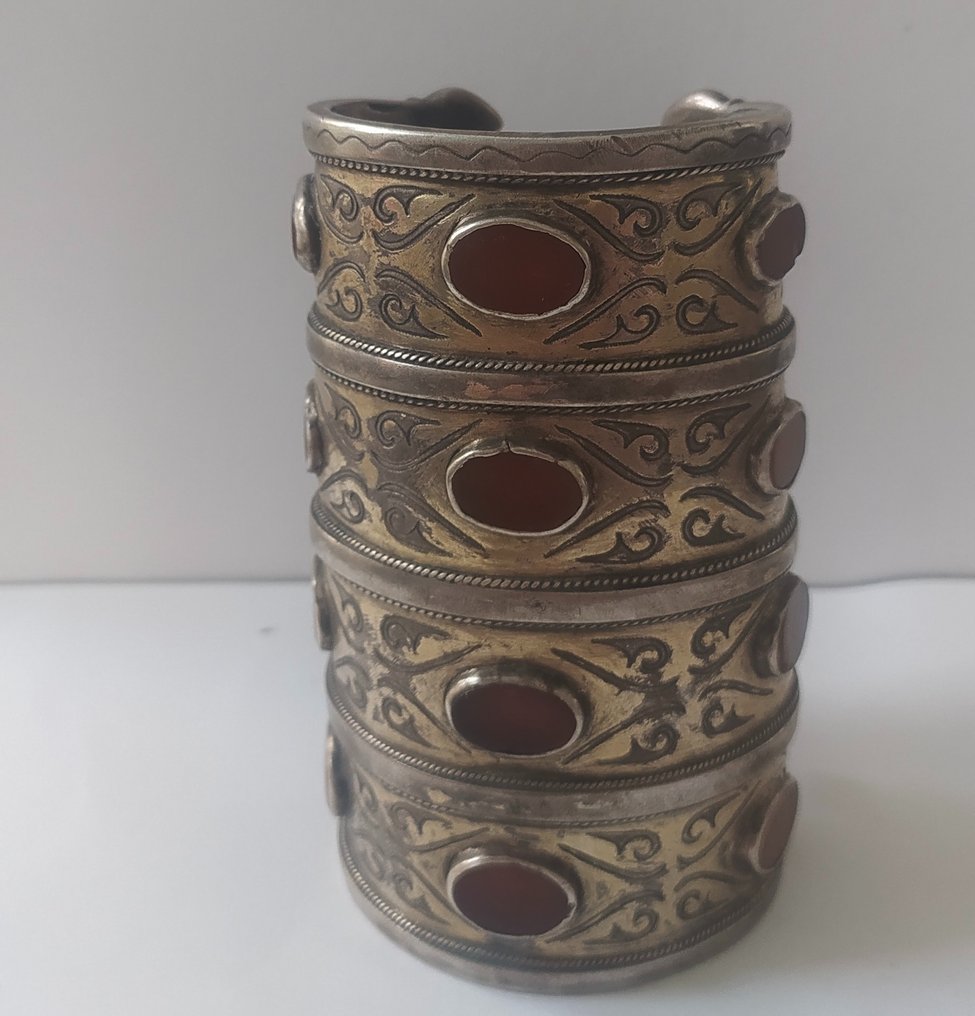 Large Tekke bracelet - Argento - Turkmenistan - Inizio XX secolo #2.1