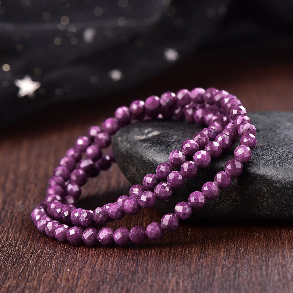 No Reserve Price - ALGT Certified - Natural and Exclusive Ruby Strand - Refined Beauty of Purple Ruby- 22.76 g #1.0